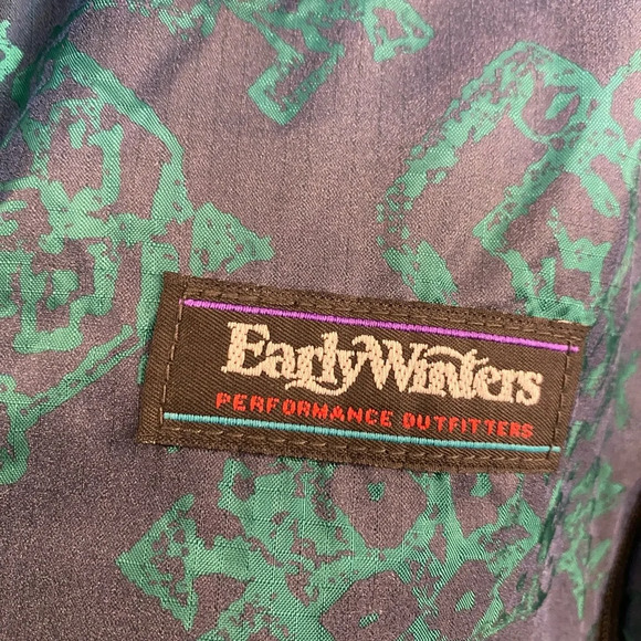 Early Winters Womens IllumiNite Reflective Vintage Windbreaker Size Large Green - Picture 6 of 12